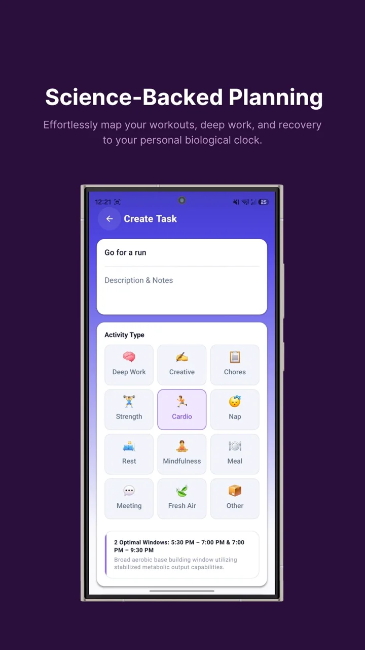 Create a task and let Cyrca pick the hour